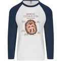 Anatomy of a Hedgehog Funny Mens L/S Baseball T-Shirt White/Navy Blue
