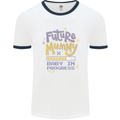 Future Mummy New Baby in Progress Pregnancy Mens Ringer T-Shirt White/Navy Blue