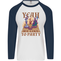 RPG Yeah We Like to Party Role Playing Game Mens L/S Baseball T-Shirt White/Navy Blue