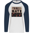 Bad Wifi Low Battery Lag Gaming Gamer Phone Mens L/S Baseball T-Shirt White/Navy Blue