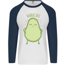 Funny Mother's Day Mamacado Avacado Mens L/S Baseball T-Shirt White/Navy Blue