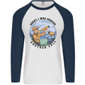 Funny Hunting Making Another Call Hunter Mens L/S Baseball T-Shirt White/Navy Blue