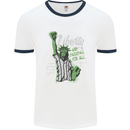 Liberty and Baseball Mens Ringer T-Shirt White/Navy Blue
