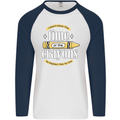 The Time or Crayons Funny Sarcastic Slogan Mens L/S Baseball T-Shirt White/Navy Blue