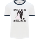 Just Married Under New Management Mens Ringer T-Shirt White/Navy Blue