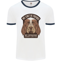 My Spinone Doesnt Like You Funny Dog Mens Ringer T-Shirt White/Navy Blue