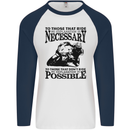 To Those Who Ride a Motorbike Biker Mens L/S Baseball T-Shirt White/Navy Blue