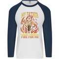 In Love With Mary Jane Funny Weed Mens L/S Baseball T-Shirt White/Navy Blue