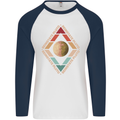 Reinstate Pluto Funny Astronomy Mens L/S Baseball T-Shirt White/Navy Blue
