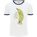 I'm Not Peeling Well Funny Ill Banana Mens Ringer T-Shirt White/Navy Blue