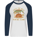 Save the Neck For Me Clark Christmas Movie Mens L/S Baseball T-Shirt White/Navy Blue