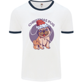 Christmas Pug Dog Xmas Mens Ringer T-Shirt White/Navy Blue