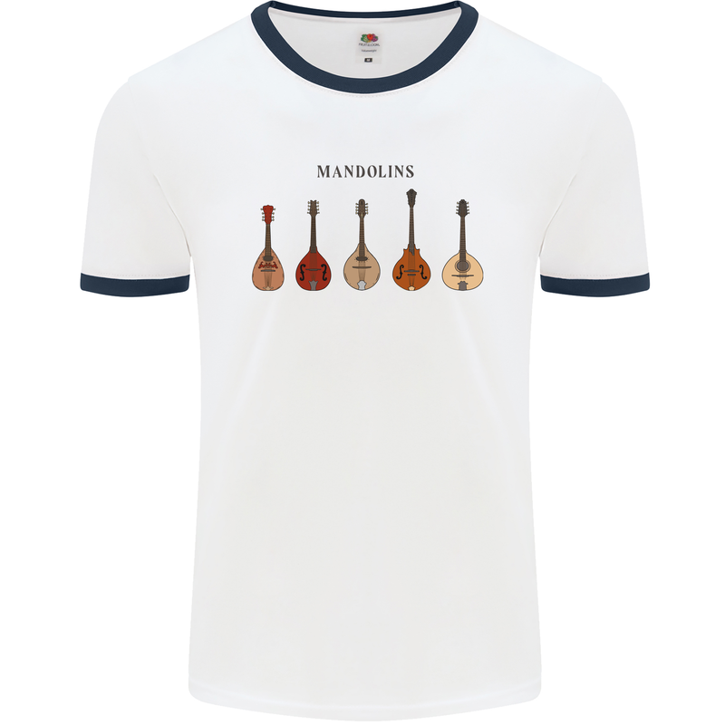 A Set of Mandolins Mens Ringer T-Shirt White/Navy Blue