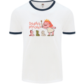 Daddys Princess Funny Unicorn Teddy Bear Mens Ringer T-Shirt White/Navy Blue