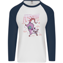 Possum Anatomy Mens L/S Baseball T-Shirt White/Navy Blue