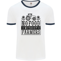 No Food Without Farmers Farming Mens Ringer T-Shirt White/Navy Blue