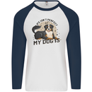 Life Isnt Perfect But My Dog is Mens L/S Baseball T-Shirt White/Navy Blue