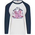 Love is Being a Mom Funny Horse Mens L/S Baseball T-Shirt White/Navy Blue