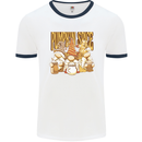 Pumpkin Spice Gnomes Halloween Mens Ringer T-Shirt White/Navy Blue
