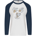 Archaeologist Glass Funny Archaeology Mens L/S Baseball T-Shirt White/Navy Blue
