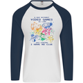 A Day Without Video Games Mens L/S Baseball T-Shirt White/Navy Blue