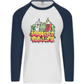 Spliff & Lighter Homies Funny Weed Cannabis Mens L/S Baseball T-Shirt White/Navy Blue
