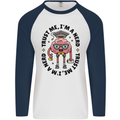 Trust Me I'm a Nerd Geek Graduate Brainy Mens L/S Baseball T-Shirt White/Navy Blue