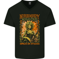 Neurodiversity Brain Function Mental Health Mens V-Neck Cotton T-Shirt Black