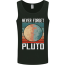 Never Forget Pluto Funny Space Planet Mens Vest Tank Top Black