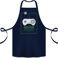 Never Forget Retro Games Console Gamer Gaming Cotton Apron 100% Organic Navy Blue
