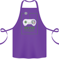 Never Forget Retro Games Console Gamer Gaming Cotton Apron 100% Organic Purple