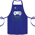 Never Forget Retro Games Console Gamer Gaming Cotton Apron 100% Organic Royal Blue