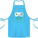 Never Forget Retro Games Console Gamer Gaming Cotton Apron 100% Organic Turquoise