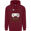 Never Forget Retro Games Console Gamer Gaming Mens 80% Cotton Hoodie Maroon