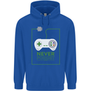 Never Forget Retro Games Console Gamer Gaming Mens 80% Cotton Hoodie Royal Blue