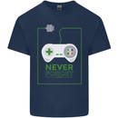 Never Forget Retro Games Console Gamer Gaming Mens Cotton T-Shirt Tee Top Navy Blue