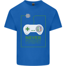 Never Forget Retro Games Console Gamer Gaming Mens Cotton T-Shirt Tee Top Royal Blue