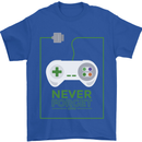 Never Forget Retro Games Console Gamer Gaming Mens T-Shirt 100% Cotton Royal Blue