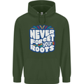 Never Forget Your Roots Africa Juneteenth Childrens Kids Hoodie Forest Green