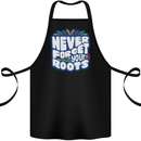 Never Forget Your Roots Africa Juneteenth Cotton Apron 100% Organic Black