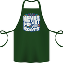 Never Forget Your Roots Africa Juneteenth Cotton Apron 100% Organic Forest Green