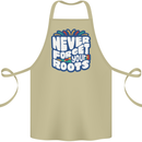 Never Forget Your Roots Africa Juneteenth Cotton Apron 100% Organic Khaki