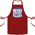 Never Forget Your Roots Africa Juneteenth Cotton Apron 100% Organic Maroon