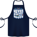 Never Forget Your Roots Africa Juneteenth Cotton Apron 100% Organic Navy Blue