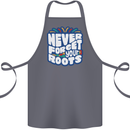Never Forget Your Roots Africa Juneteenth Cotton Apron 100% Organic Steel