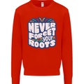 Never Forget Your Roots Africa Juneteenth Kids Sweatshirt Jumper Bright Red