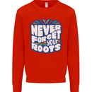 Never Forget Your Roots Africa Juneteenth Kids Sweatshirt Jumper Bright Red