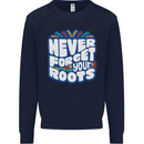 Never Forget Your Roots Africa Juneteenth Kids Sweatshirt Jumper Navy Blue