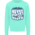 Never Forget Your Roots Africa Juneteenth Kids Sweatshirt Jumper Peppermint