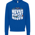 Never Forget Your Roots Africa Juneteenth Kids Sweatshirt Jumper Royal Blue